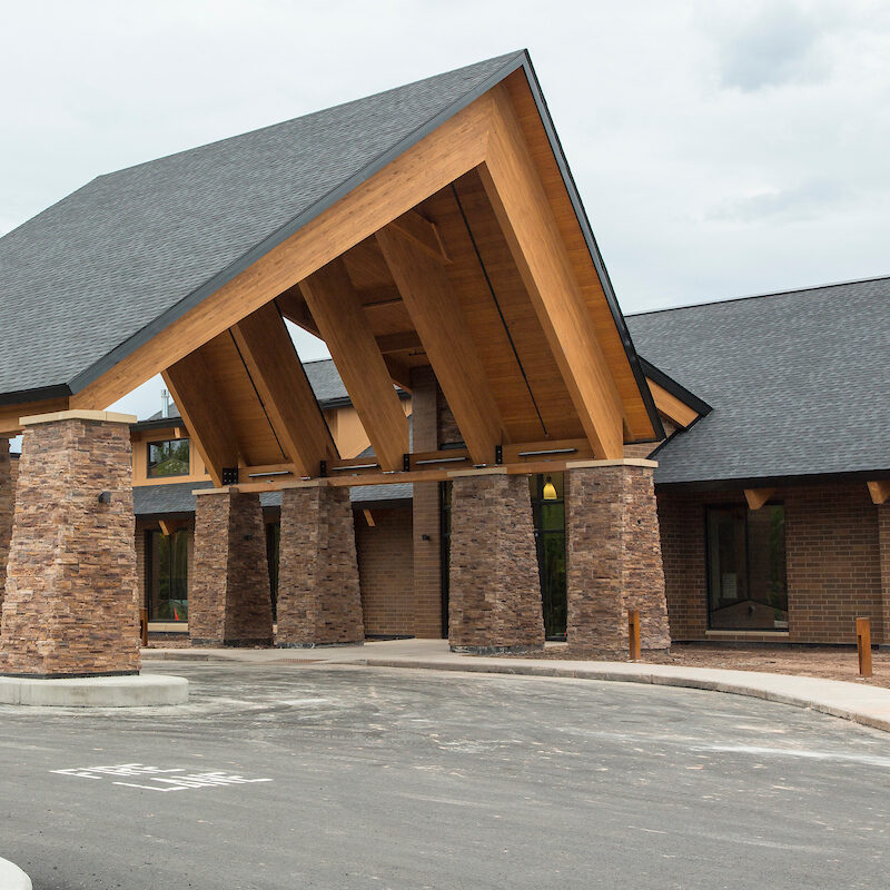 Red Cliff Community Health Center, Bayfield, WI, Glass, Drywall, Flooring